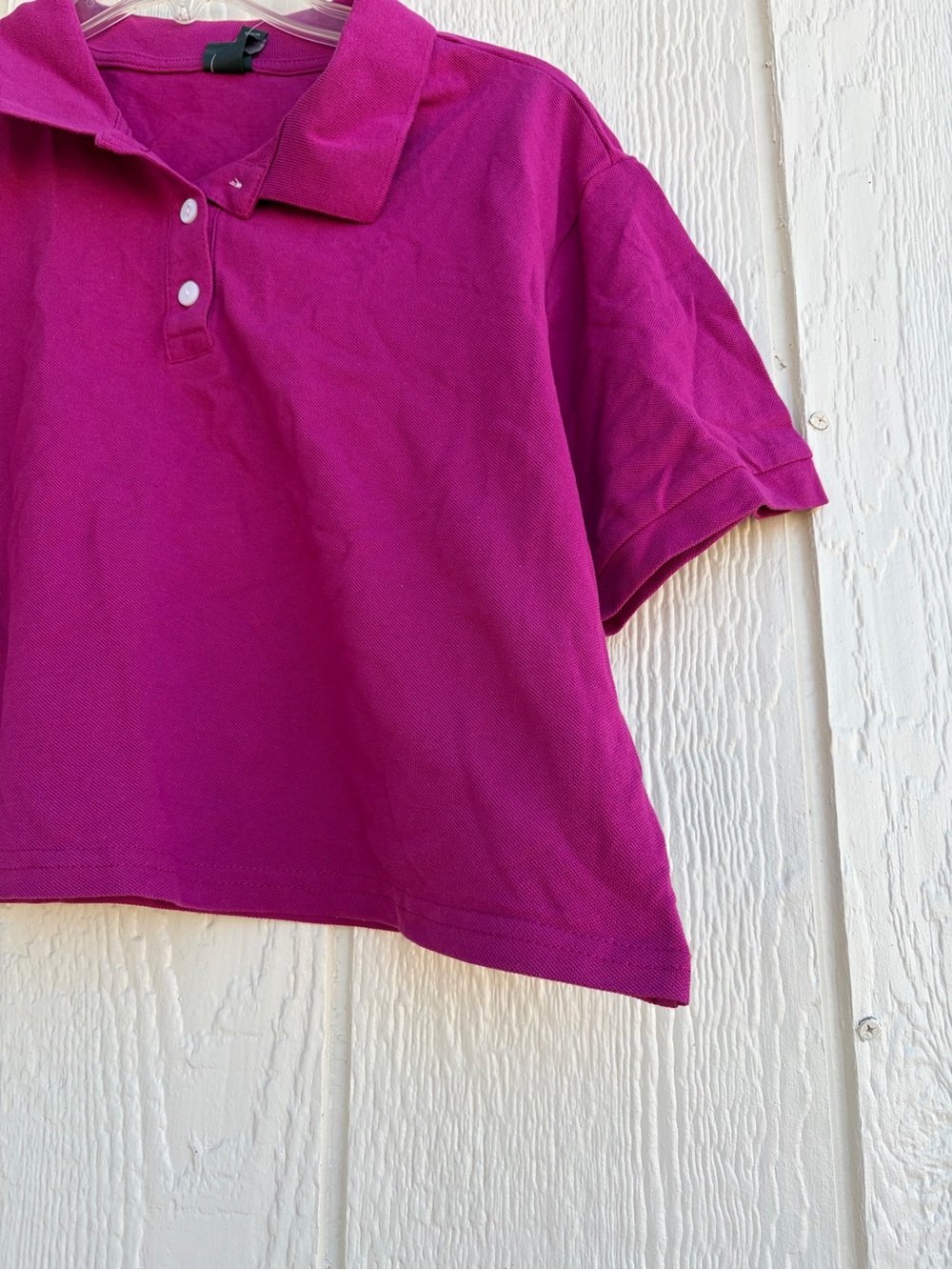 Wild Fable Women’s Cropped Polo Shirt in Bright Magenta Size XL - Picture 8 of 15